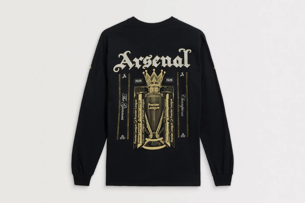 Arsenal Champions Trophy 25/26 Black Long Sleeved T-Shirt