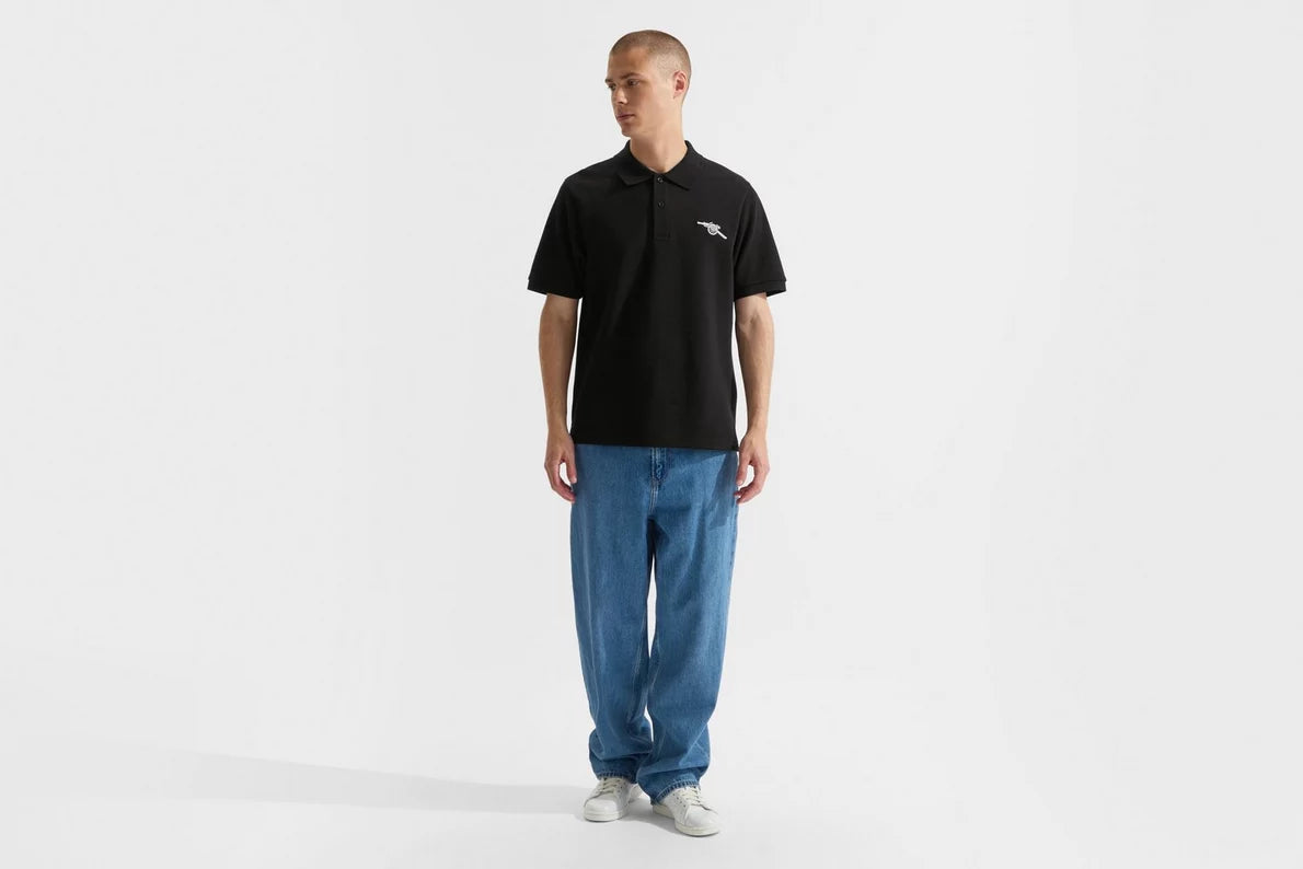 Arsenal Essentials Black Polo Shirt