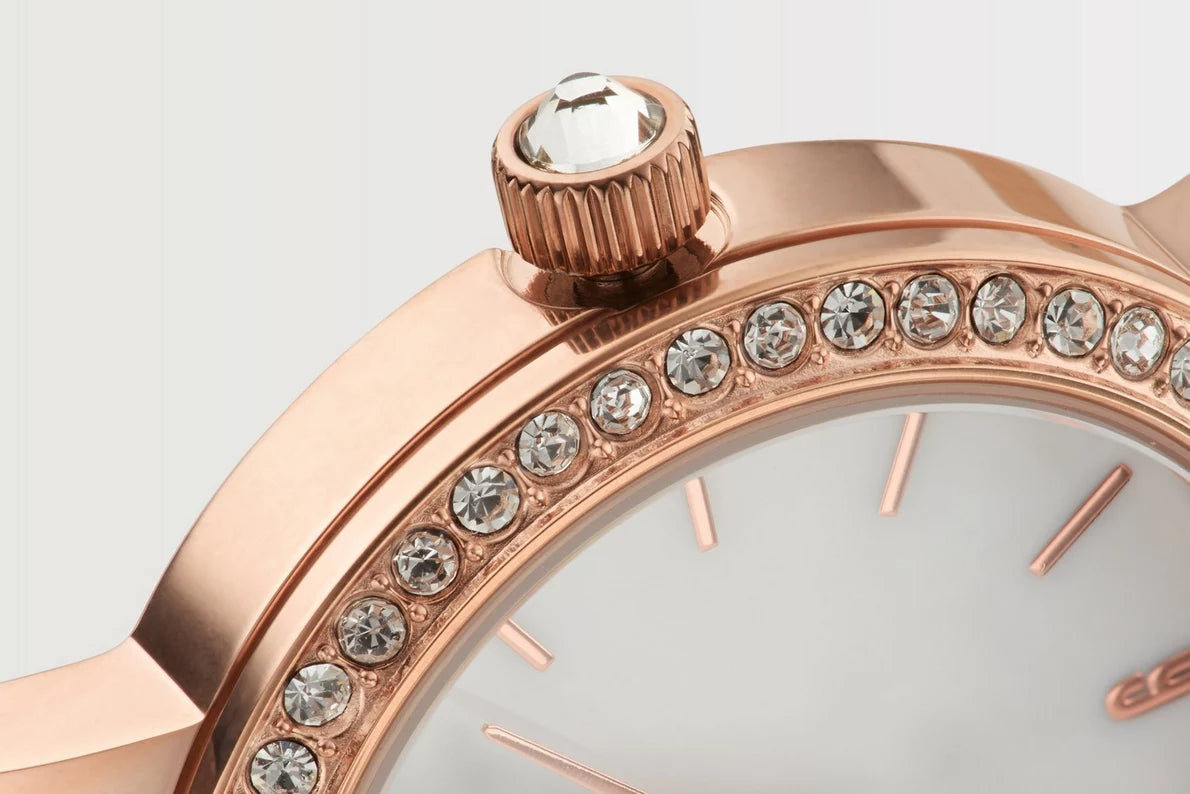 Arsenal Retro Cannon Cubic Zirconia Leather Strap Watch