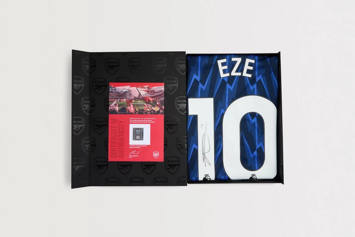 Arsenal 25/26 Away Boxed Signed Shirt EZE