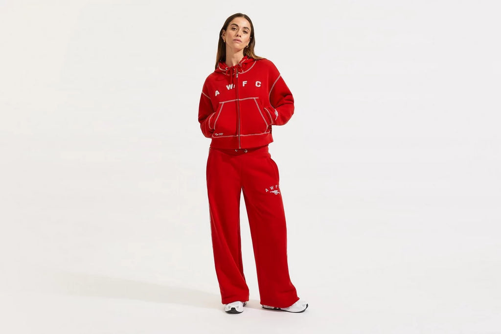 Arsenal AWFC Womens Red Zip Hoodie