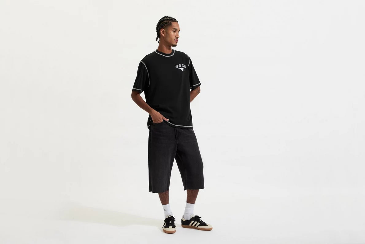 Arsenal AWFC Unisex Black Contrast T-Shirt