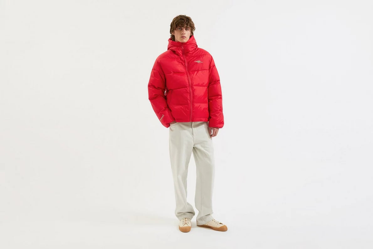 Arsenal Essentials Unisex Red Cannon Hooded Puffer Jacket
