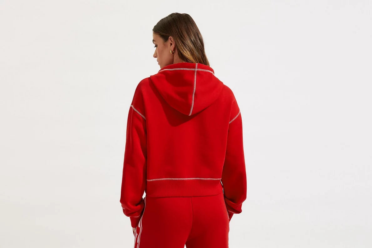 Arsenal AWFC Womens Red Zip Hoodie
