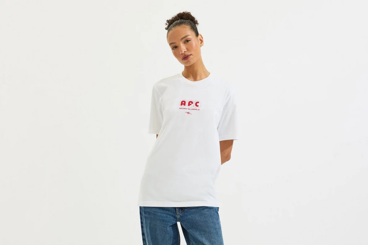 Arsenal adidas 25/26 White Graphic T-Shirt