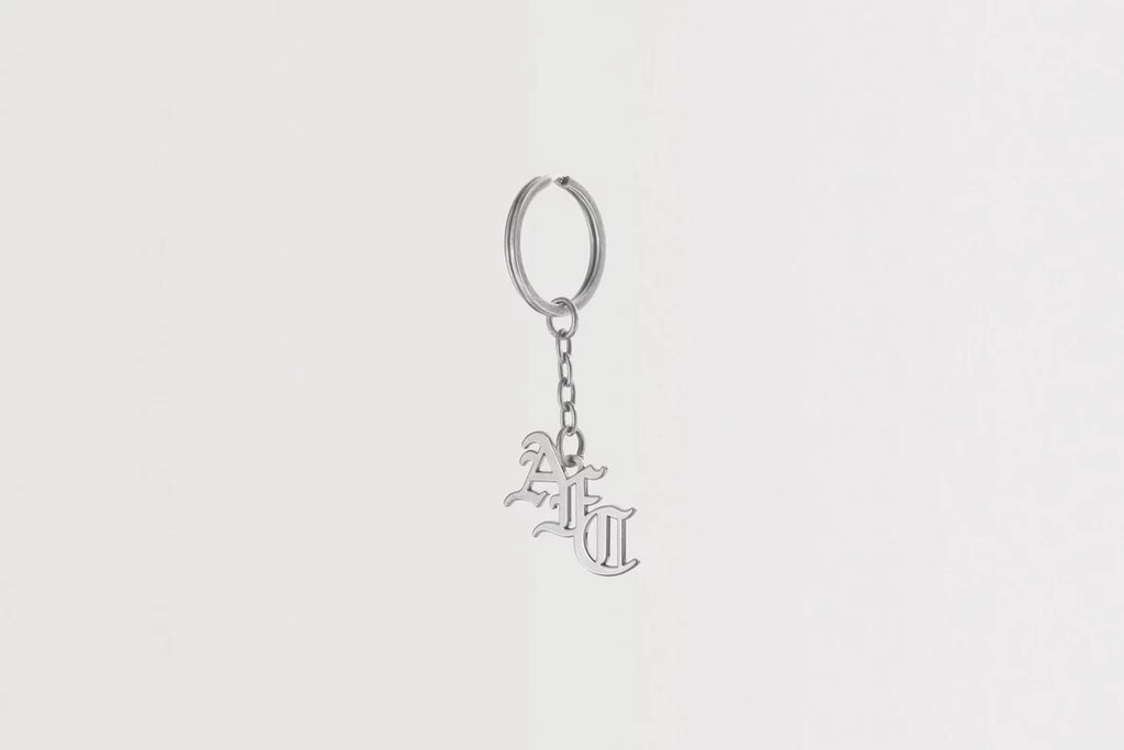 Arsenal Silver Monogram Keyring