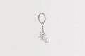 Arsenal Silver Monogram Keyring
