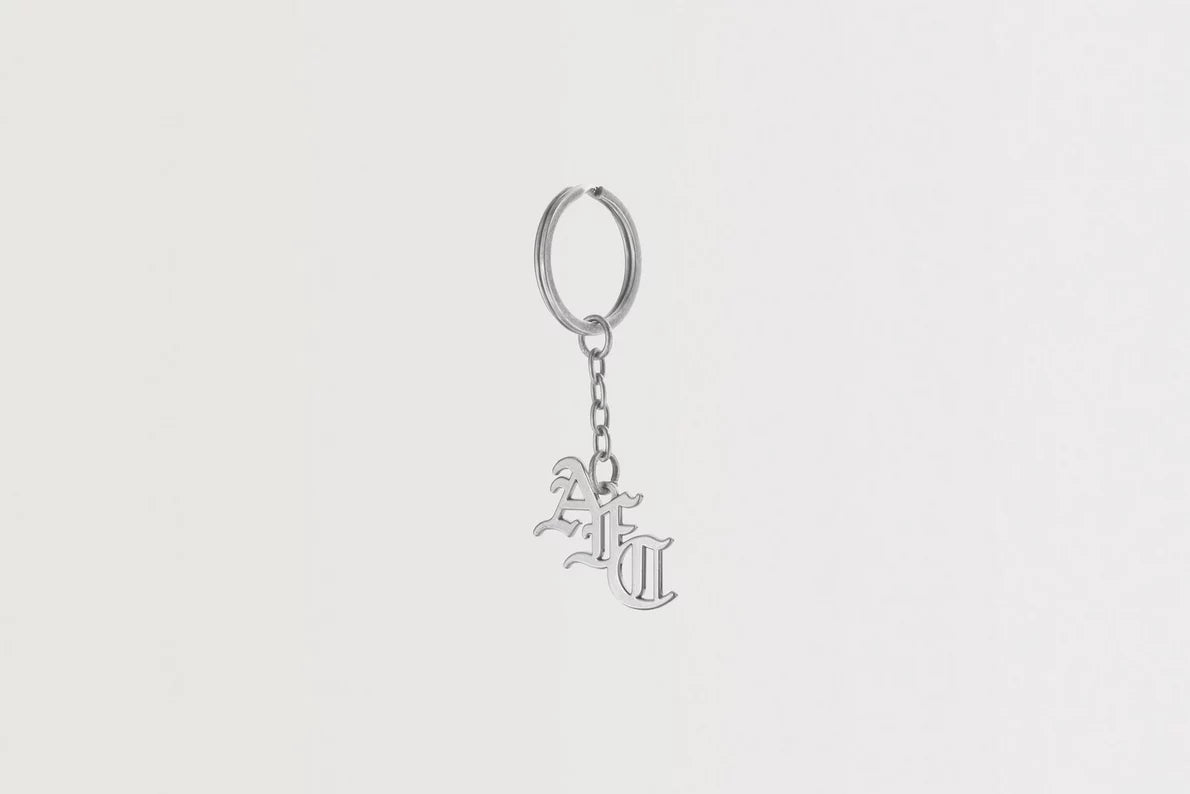 Arsenal Silver Monogram Keyring