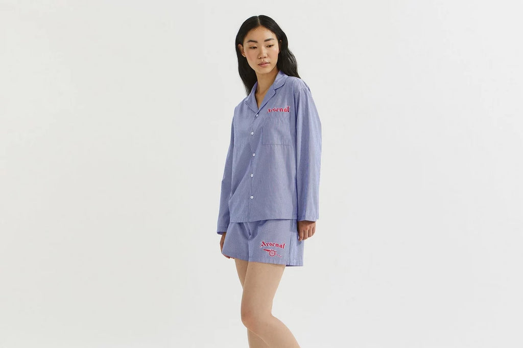 Arsenal Womens Classics Stripe Poplin Pyjama Set