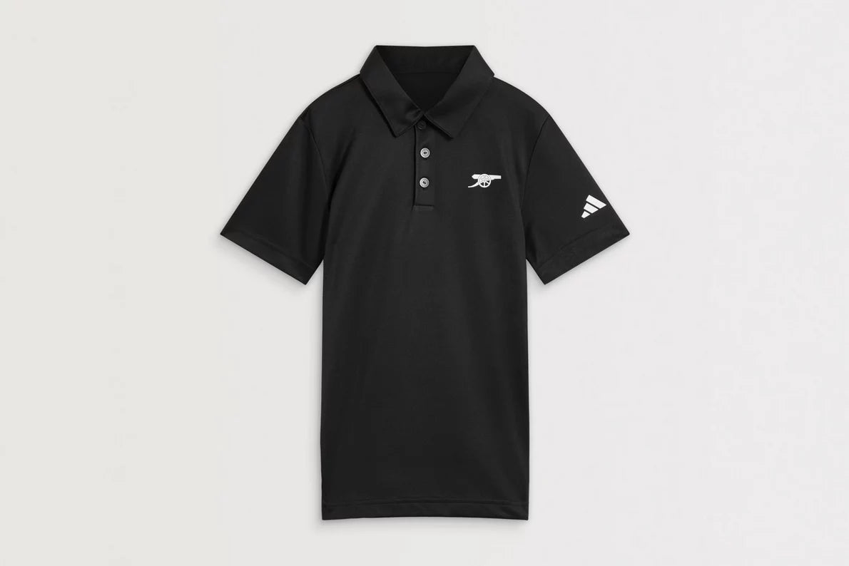 Arsenal adidas Kids Golf Black Polo Shirt