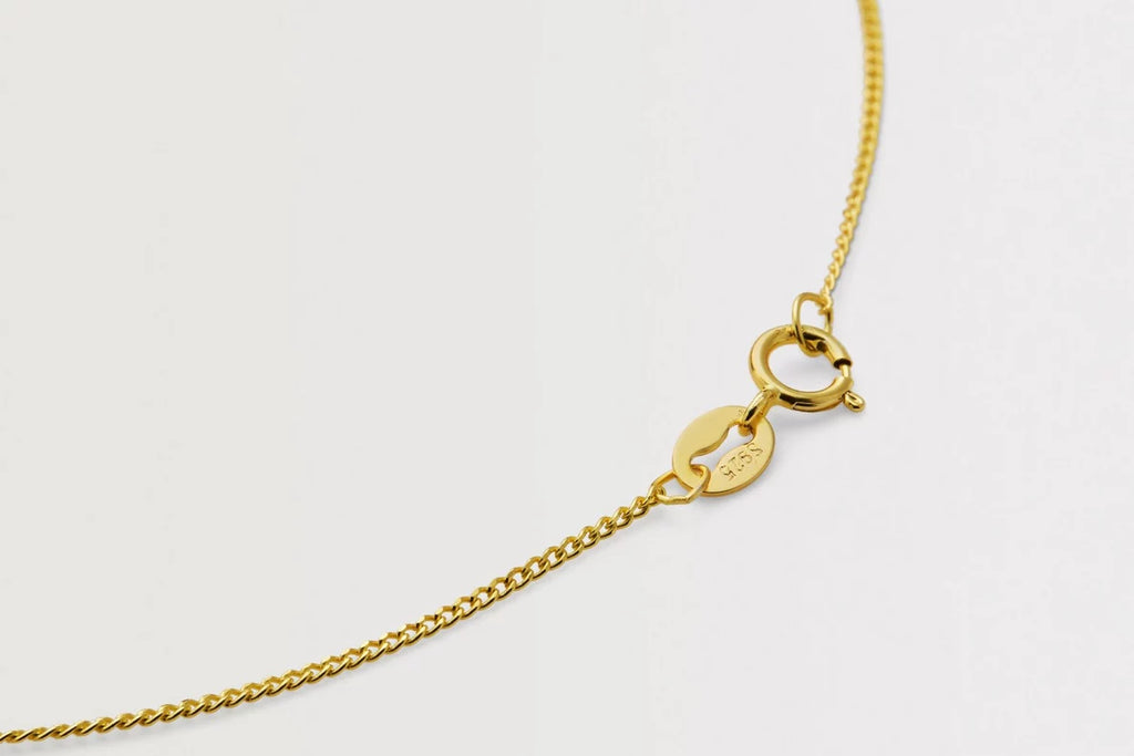 Arsenal 18ct Gold Plated Silver Gothic Text Necklace