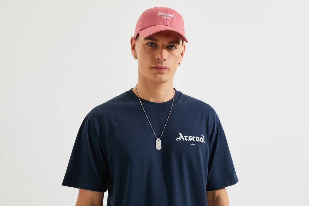 Arsenal 47 Coral Gothic Script Cap