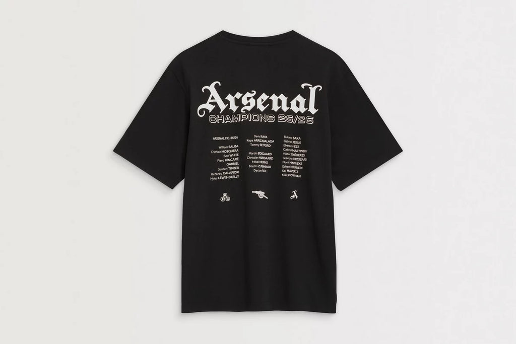 Arsenal Champions Squad 25/26 Black Crew T-Shirt