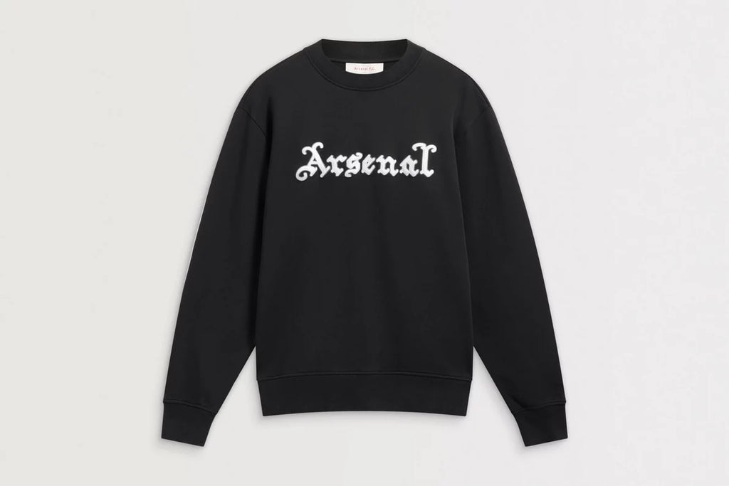 Arsenal Classics Unisex Gothic Black Crew Sweatshirt