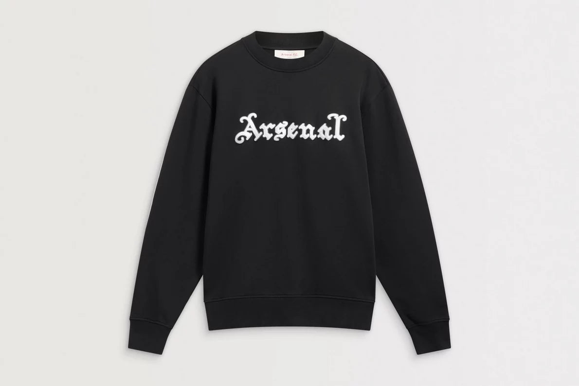 Arsenal Classics Unisex Gothic Black Crew Sweatshirt