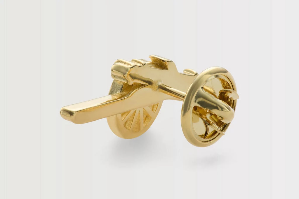 Arsenal 18ct Gold Plated Silver Cannon Pin Badge